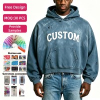 Sudadera con Capucha para Hombre, Personalizada, 460 g/m², 100% Algodón, Lavada, con Estampado en el Pecho, Corte Ajustado, Sudadera de Felpa