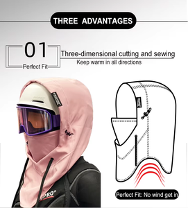 Herren Vollgesichts-Skimaske Fahrrad-Snowboard Winddichte Backcountry-Kapuze Wasserdichte Helmabdeckung Halstuch Wärmer Dehnbar <span class=keywords><strong>PROPRO</strong></span> - Product Image 4