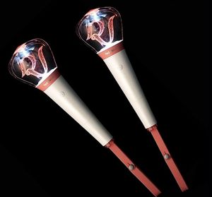 Bastone luminoso bagliore in velluto <span class=keywords><strong>rosso</strong></span> con pannello acrilico personalizzato ABS + per il tifo del concerto della corea K-pop - Product Image 5