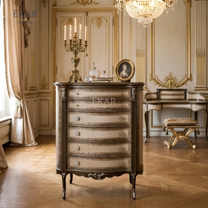 Commode haute en marqueterie <span class=keywords><strong>Fontainebleau</strong></span> |   Commode à six tiroirs de style classique français pour chambre à coucher |   Meubles EKAR - Product Image 4