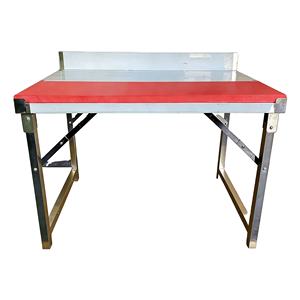Mobile <b>Stainless</b> <b>Steel</b> Worktable with PE Cutting Board & Backsplash | Foldable Commercial Kitchen Prep Table - Product Image 1