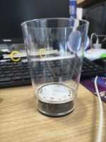 Mug lumineux à transfert thermique LED avec logo personnalisé, activé par l'eau, à piles remplaçables, pour cadeau de fête, verre publicitaire