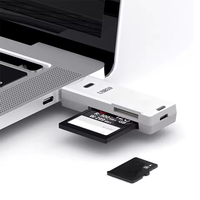 2 en 1 TF tarjeta SD lector Compatible con ordenador USB 3,0 adaptador de tarjeta de memoria lector de tarjetas inteligente Convertidor para PC portátil Accesorios