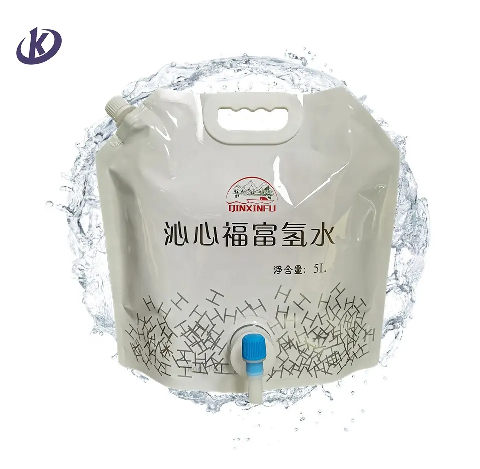 Bolsa para água com válvula de torneira, 5l embalagem para água de suporte com válvula de torneira, saco de café para bebidas de alumínio com bico embalagem