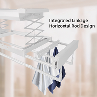Séchoir à linge électrique intelligent HK08 avec télécommande et commande vocale intégrée pour balcon