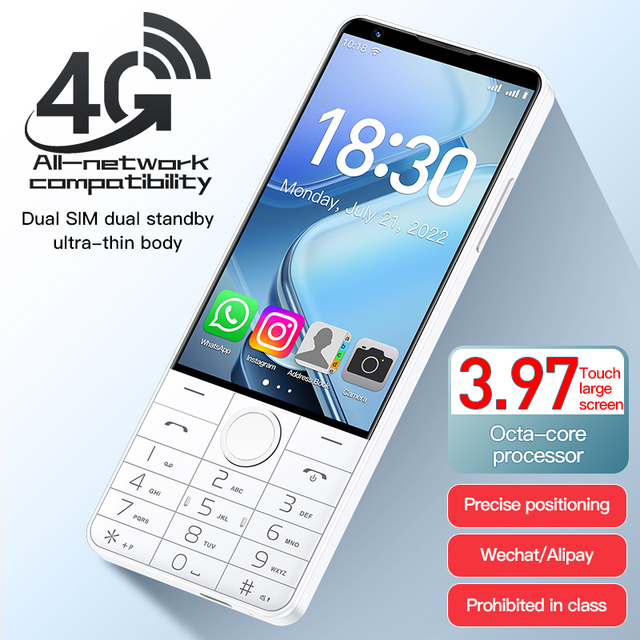 DOOV R70 2026 New Android 14 Dual SIM 4-Inch LCD Octa Core 6G RAM+128GB ROM LTE Smartphone 16MP Camera 2600mAh French German