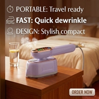 Défroisseur Vapeur Portable Mini 1300W, Fer à Repasser Vertical pour Vêtements, Réservoir d'Eau 160ml, Idéal Voyage et Maison, Emballage Boîte Couleur