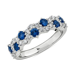 Anello con design geometrico di colore blu, stile creativo, per uomo e donna - Product Image 1