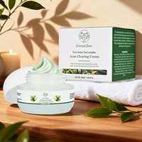 Kit de Soins Visage Anti-Acné au Thé Vert Fermenté : Nettoyant Purifiant, Tonique, Sérum, Crème et Masque pour le Contrôle du Sébum et l'Élimination des Imperfections