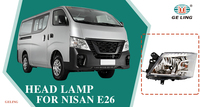 GELING Van Bus Body Kit Manual faro delantero para Nissan E26 URVAN NV350 2014