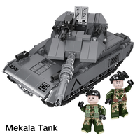 Tanque de guerra mundial PANDAS, modelo militar DIY, tanque del ejército, juego de soldado, juego de artillería, vehículo blindado, bloque de construcción hecho de plástico