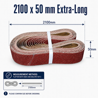 Bande abrasive en oxyde d'aluminium rouge de qualité supérieure 2100x50mm 2x82 pouces pour le polissage industriel du métal et du bois