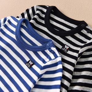 婴儿条纹长袖连体衣 2 件装棉质婴儿连体衣新生儿连体衣 - Product Image 2