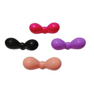 Plastic Bow Shape Handles For Furniture Cabinet Drawer <b>Knobs</b> Novelty Design In Purple Rose Red Rose Pink <b>Black</b> Colors - Product Image 5