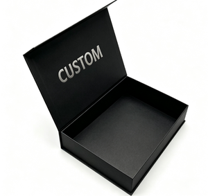 Boîte cadeau rigide ivoire personnalisable avec logo UV et ruban en satin pour un emballage haut de gamme - Product Image 1