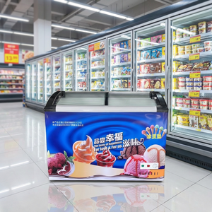 Congelador comercial con tapa de cristal para exhibición de helados, con servicio de personalización de marca - Product Image 5