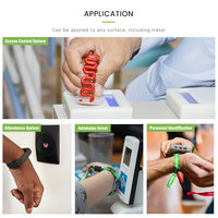 Bracelet en silicone RFID 13,56 MHz imprimé sur mesure, étanche, bracelet NFC sans contact, bracelet QR NFC, bracelet en silicone NFC