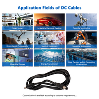 Cable de Extensión de Alimentación CC, Conector Macho a Macho de 5.5*2.1mm, Aplicación Industrial, Conductor de Cobre, PVC, 12V 24V