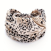 Bandeau de sport pour filles, style européen et américain, imprimé léopard, large, élastique, absorbant la transpiration, printemps et été