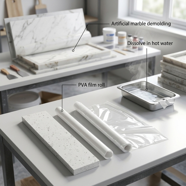 Siker PVA Plain Release Film Transparent Hot Water Soluble Multiple Length/Width Options Professional for Manu-marble Demoulding