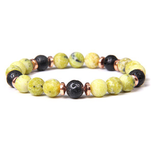 Bracelet en pierres précieuses naturelles <span class=keywords><strong>Pierre</strong></span> Naturelle de haute qualité, best-seller, bracelet diffuseur d'huiles essentielles en <span class=keywords><strong>pierre</strong></span> de lave noire - Product Image 2