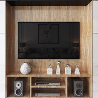 Papier peint auto-adhésif amovible imperméable Hongda, revêtement mural en vinyle PVC, grain de bois, décor géométrique pour la maison
