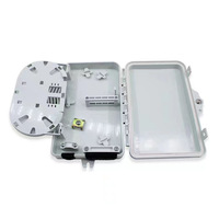 Boîtier de distribution de fibre optique extérieur mini 6 cœurs IP65 étanche pour câble de branchement FTTH avec adaptateur SC/LC à montage mural