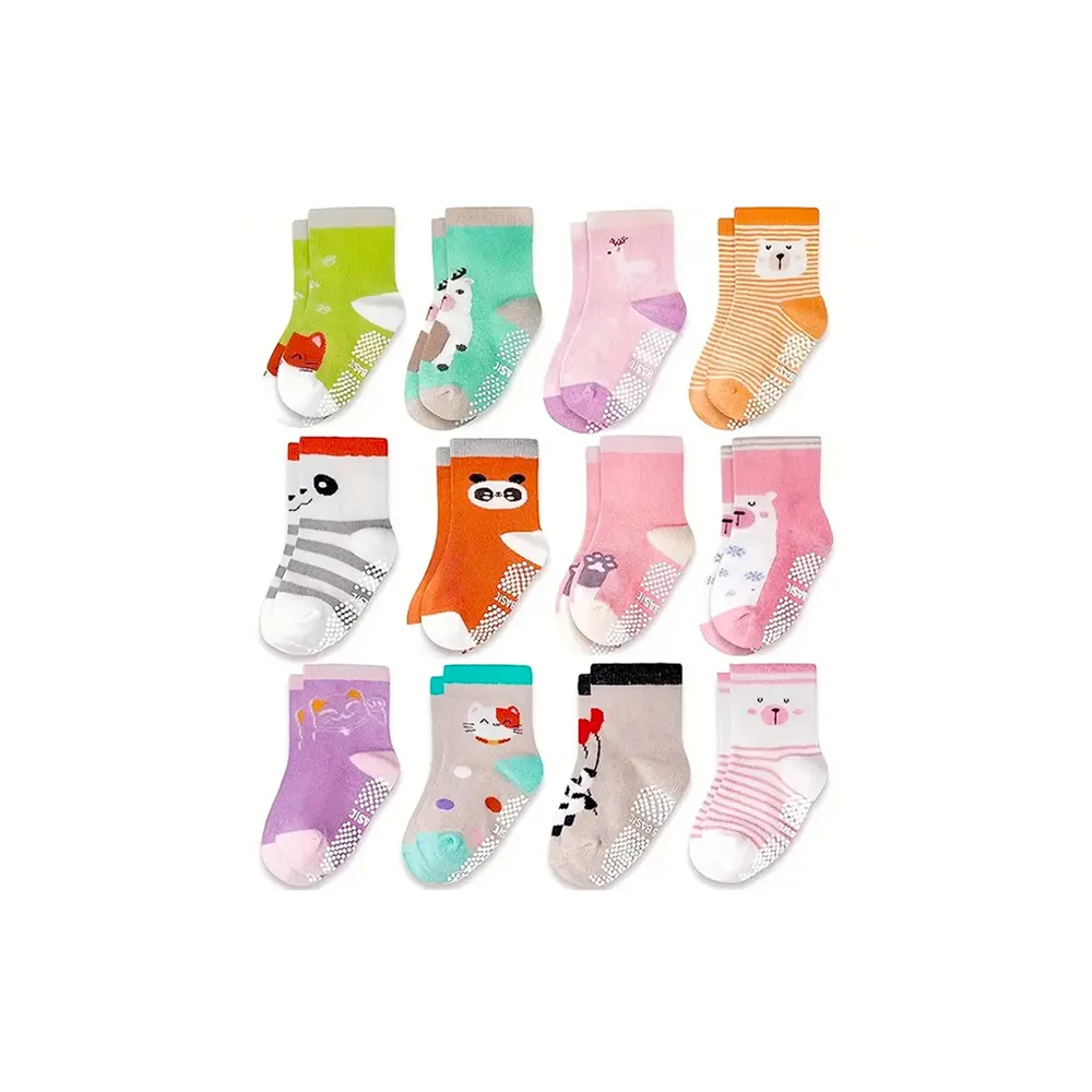 REMOULD custom logo anti slip newborn baby socks anti-slip 0-3 months 6-12 months cotton baby grip socks for boy girl