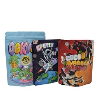 Vente en gros refermable comestible zip-lock Cali sac personnalisé bonbons biscuits gomme herbe fleur emballage odeur preuve comestible Mylar sac 3.5g