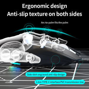 Souris de jeu professionnelle <span class=keywords><strong>G502</strong></span> avec 14000 DPI, câble sans fil, 7 boutons, rétroéclairage LED, design ergonomique, récepteur USB et câble Type-C - Product Image 3