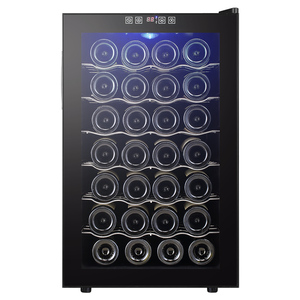 28 бутылок, 70 л, электрические охладители вина с Умной системой контроля температуры, стеклянная дверь, однозонный охладитель вина - Product Image 1