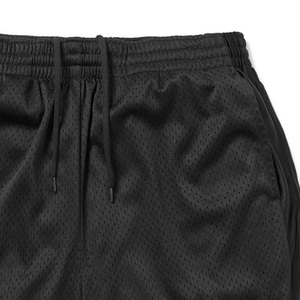 Shorts de basketball rouges en mesh pour hommes, taille élastique avec cordon de serrage, respirants, coupe classique, vêtements d'entraînement d'été pour adultes - Product Image 5