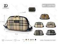 Borsa a Tracolla Rigida da Donna con Motivo a Quadri in Poliestere per Tutte le Stagioni - Product Image 1