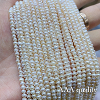 1A-5A 2-12mm blanc naturel perle d'eau douce brin plein trou rond perle chaîne en gros