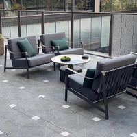 Ensemble de canapés de jardin de style moderne pour l'extérieur, pour le jardin, la plage, la cour, les hôtels ou les appartements, application polyvalente