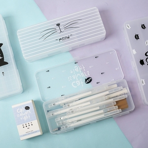 Puro scuola di plastica speciale rispettoso dell'ambiente non tossico netto rosso popolare cassa di matita della cassa di matita - Product Image 3