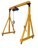 Mini grue à portique d'atelier à 4 roues Cadre de grue à portique mobile simple et compact