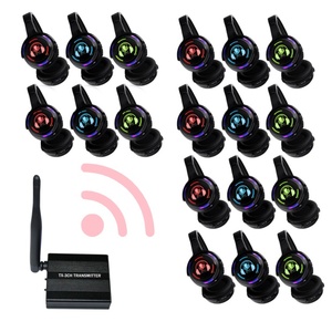 Auriculares Inalámbricos LED UHF de 3 Canales para Discoteca Silenciosa, Bodas, DJ, Cumpleaños RF988 - Product Image 1