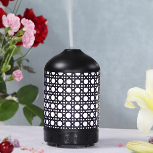 Diffuseur d'arômes créatif en fer forgé, humidificateur d'huiles essentielles portable pour intérieur, 100 ml, avec lumière LED, noir - Product Image 3