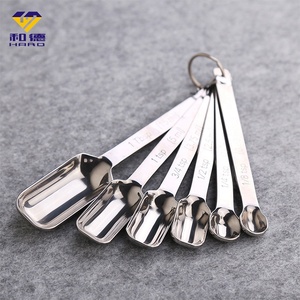 6 cái thiết lập 18/8 thép không gỉ Đo muỗng Ly Tiện Ích Nhà Bếp Muỗng vuông muỗng canh nhỏ với số liệu và chúng tôi đo lường - Product Image 4