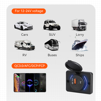 Port de charge USB OEM pour bus, charge rapide 30W+18W, prise USB 12-24V avec surveillance de tension, USB Type-C et conception étanche