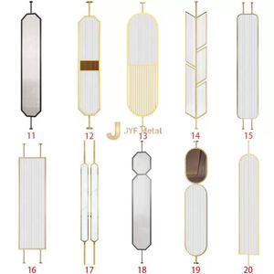 LL94 Nouveaux designs d'usine, cloisons de séparation de pièce en verre teinté ovale, en acier inoxydable, imperméables, personnalisables, vente en gros - Product Image 6
