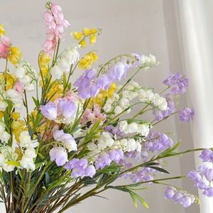 Fiori Artificiali di Delphinium a Stelo Lungo Multicolore per Arco Nuziale e Bouquet da Sposa - Product Image 1