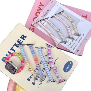 Correa de PVC de un Solo Bucle Estilo Estudiante para Reloj, Compatible con Relojes Serie 1-11 Ultra <span class=keywords><strong>3</strong></span>, <span class=keywords><strong>3</strong></span> Tamaños 18-22mm - Product Image 1