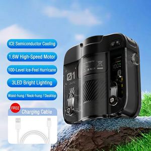 Customizable 3600Mah Usb Rechargeable Mini Wearable Waist Portable Fan for Summer Outdoor Personal Cooling - Product Image 5