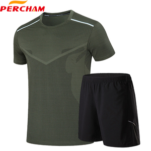 Erkekler İçin Hızlı Kuruyan Yuvarlak Yaka Spor Giyim Özel Logo Spor Tarzı Paisley Desenli Dokuma Tişörtler Kısa Kollu Boş Toptan - Product Image 2