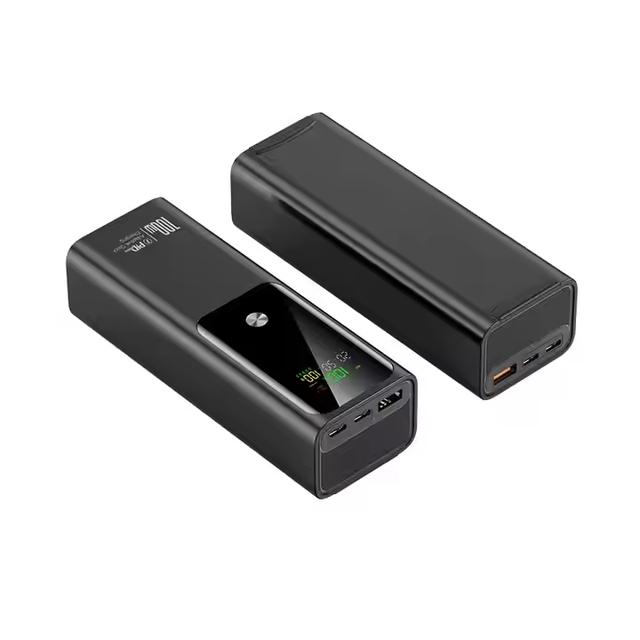 Custom Logo 100W Fast Charging Digital Display Laptop Power Bank 20000mAh ABS Material Dual USB & Type-C Portable High Capacity