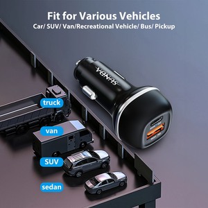 Adaptateur de chargeur de voiture USB C 48W QC3.0 PD30W QC 18W Double Port USB C Chargeur de voiture Compatibilité universelle Téléphone portable - Product Image 3