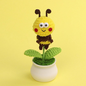Pequeña Planta Artificial de Girasol Seco en Maceta para Decoración de Escritorio, Regalo de Graduación - Product Image 6