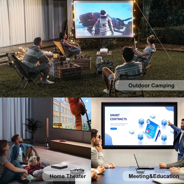 New Release S500 Auto Focus 4K DLP Projector 2.4G/5G Dual Wi-Fi Android 13 HIFI Stereo Home Theater 600 Ansi Lumens Built-In